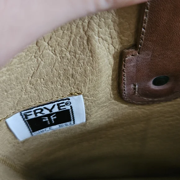 Frye Jackie Button Tall Boots 7.5 Cognac Brown Leather Western Riding - Picture 13 of 14